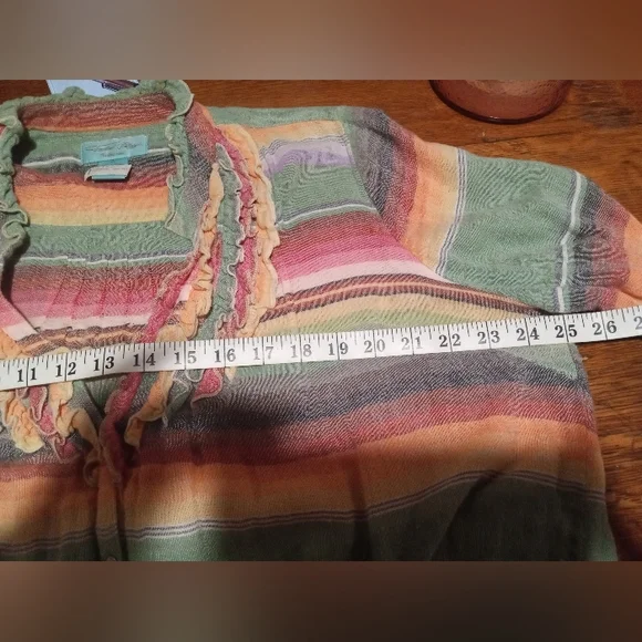 Tasha Polizzi Multicolor Striped Button Down Shirt - Picture 10 of 12